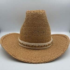 Vtg 1970s Original Conforma Panama Sisal Cowboy Hat Sz 7 1/4 Braided Band Rare